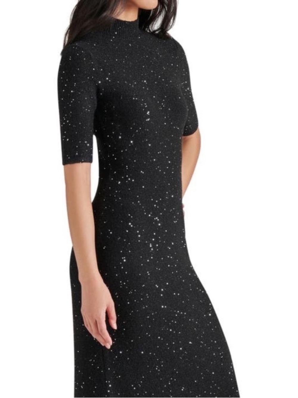 NWOT Steve Madden Black Sparkly Knit Dress